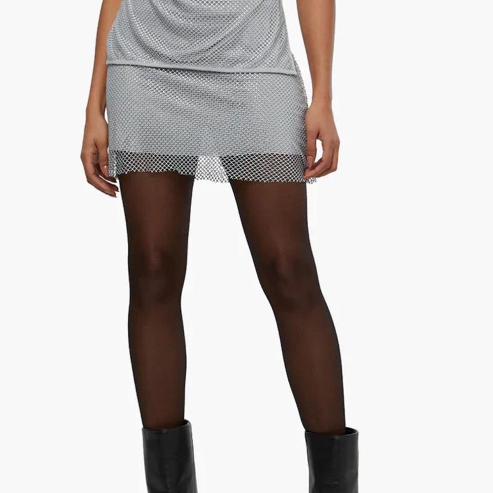 WeWoreWhat Crystal Mesh Skirt